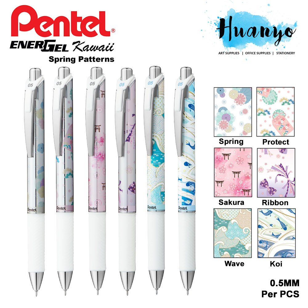 Energel Kawaii +4 Retractable Gel Roller Pen Blue Ink