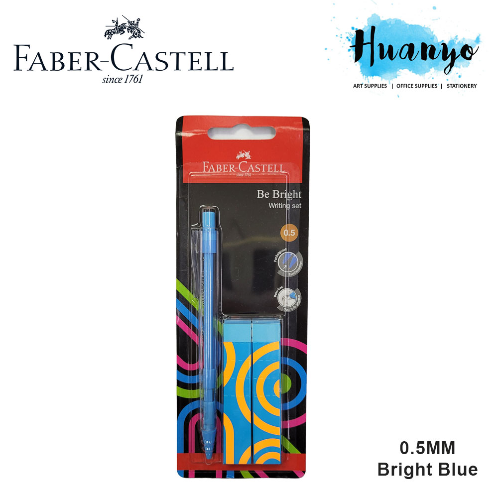 Faber-Castell Be Simple / Be Bright Mechanical Pencil +2 Erasers Set 0.5mm / 0.7mm) Pensel Picit