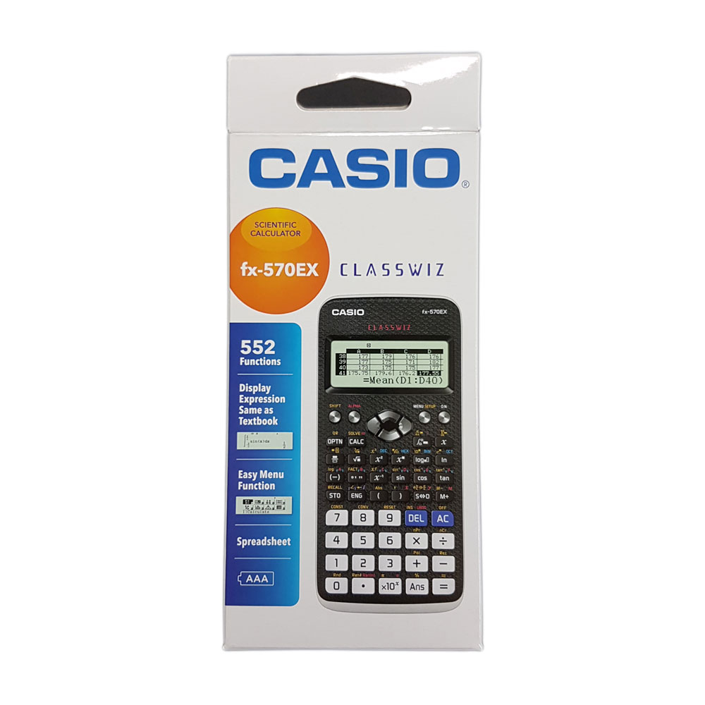 Casio Scientific Calculator FX-570EX [Black / Pink / Blue](18 Months Original Casio Warranty)