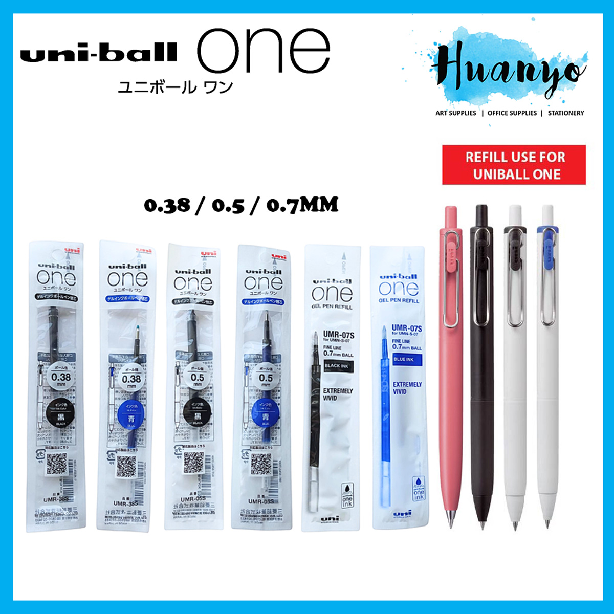 Uni-ball One Gel Pen Ink Refill UMR-38S/05S/07S