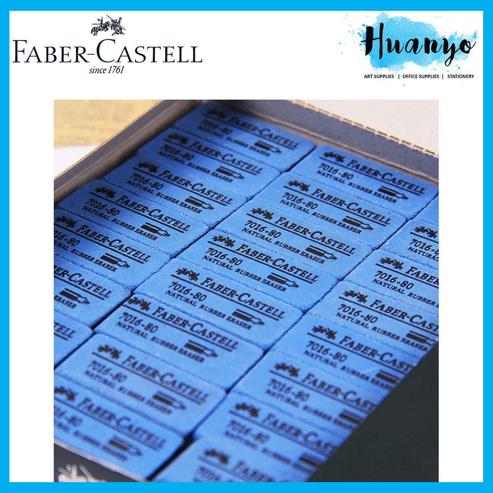 Faber-Castell Natural Latex Free Colour Pencil & Pen Ink Rubber Sand Eraser (40/pcs Per BOX)