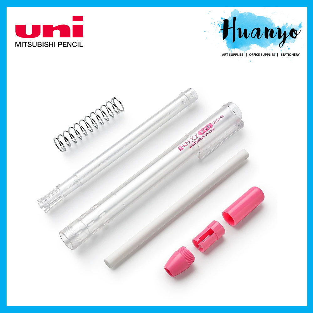 Uni E-Knock Refillable Eraser Pen/Refill (Black/Green/Light Blue/Pink/White) EH 105P