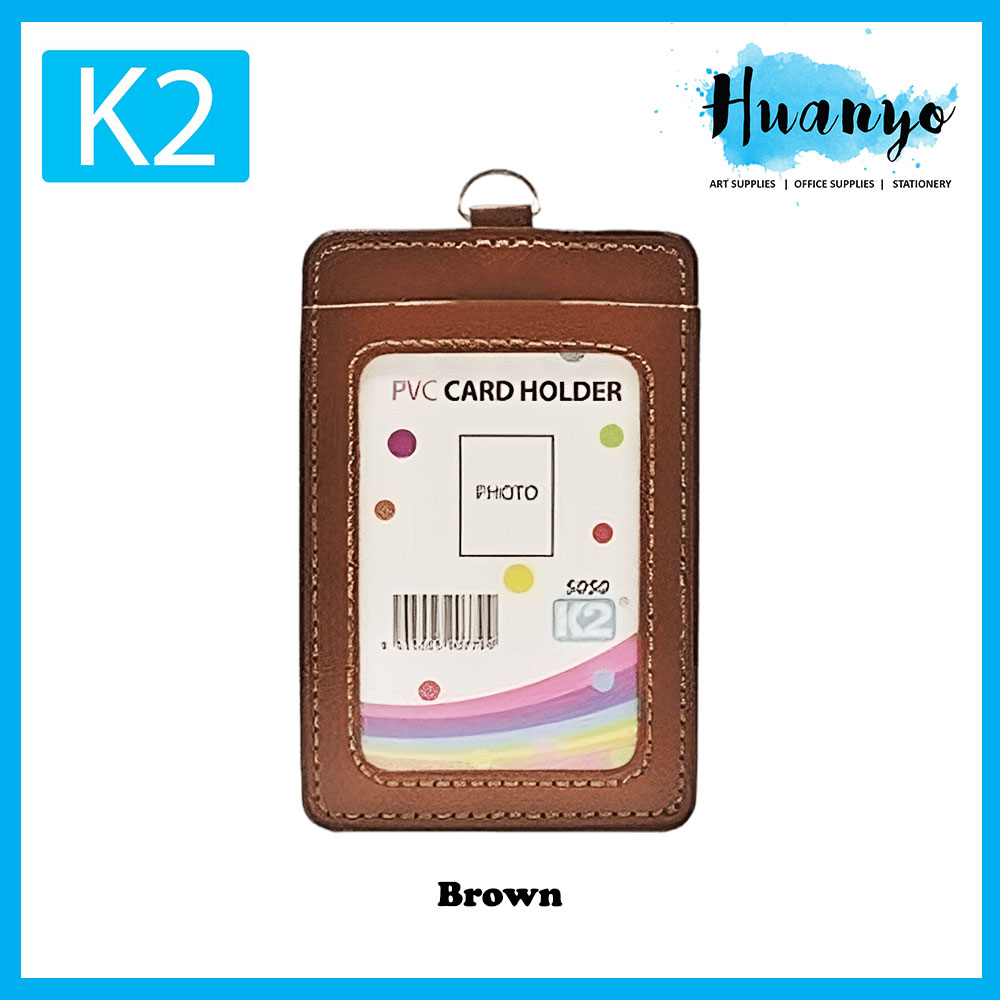 K2 PVC Card Holder (Black/Blue/Red/Pink/Purple/Orange/Green/Brown) NO.5050