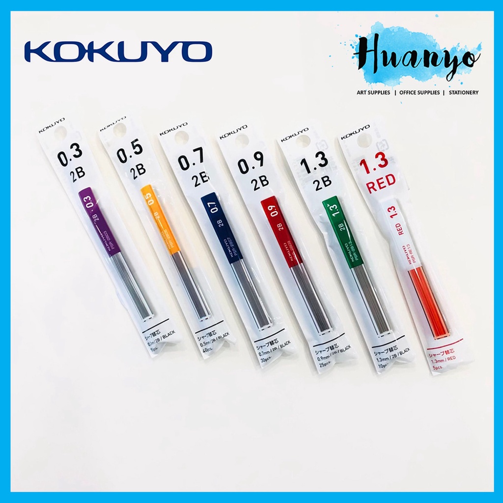 Kokuyo Enpitsu Sharp Mechanical Pencil Lead Refills (0.3 / 0.5 / 0.7 / 0.9 / 1.3 / 1.3MM Red)