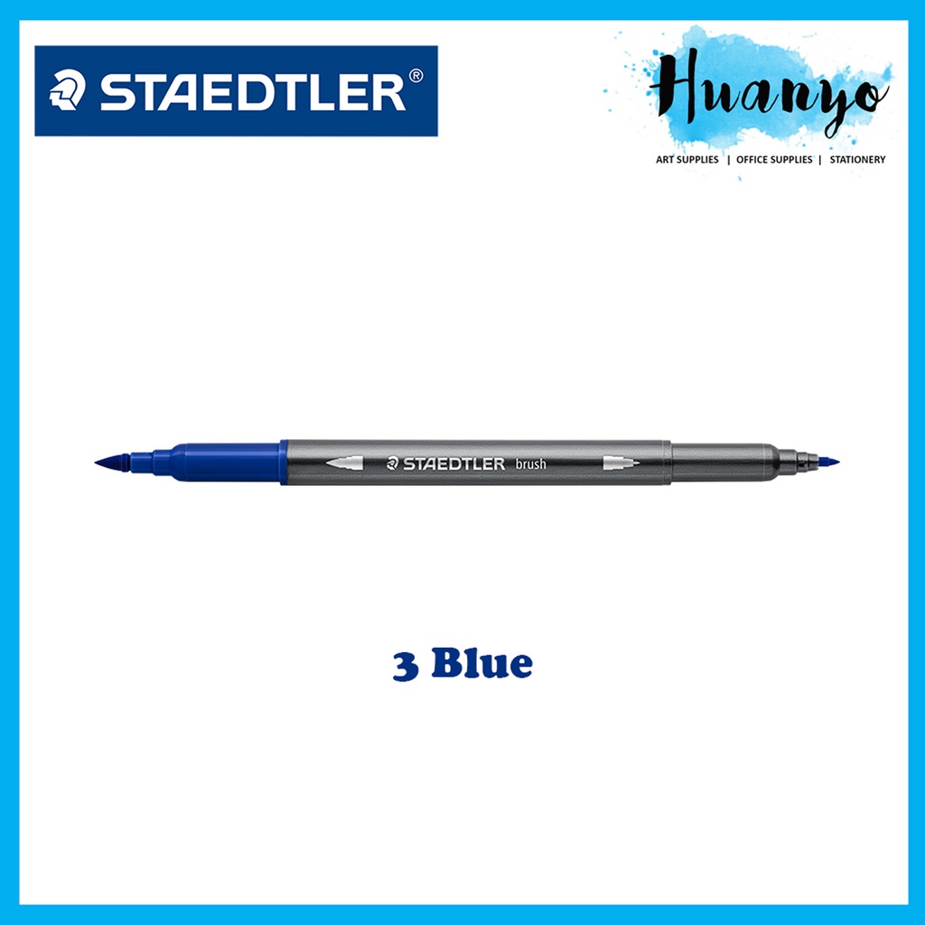 Staedtler Double-ended Twin Tip Water Colour Brush Pen (Per PCS, Up to 36 Colour) No 3001