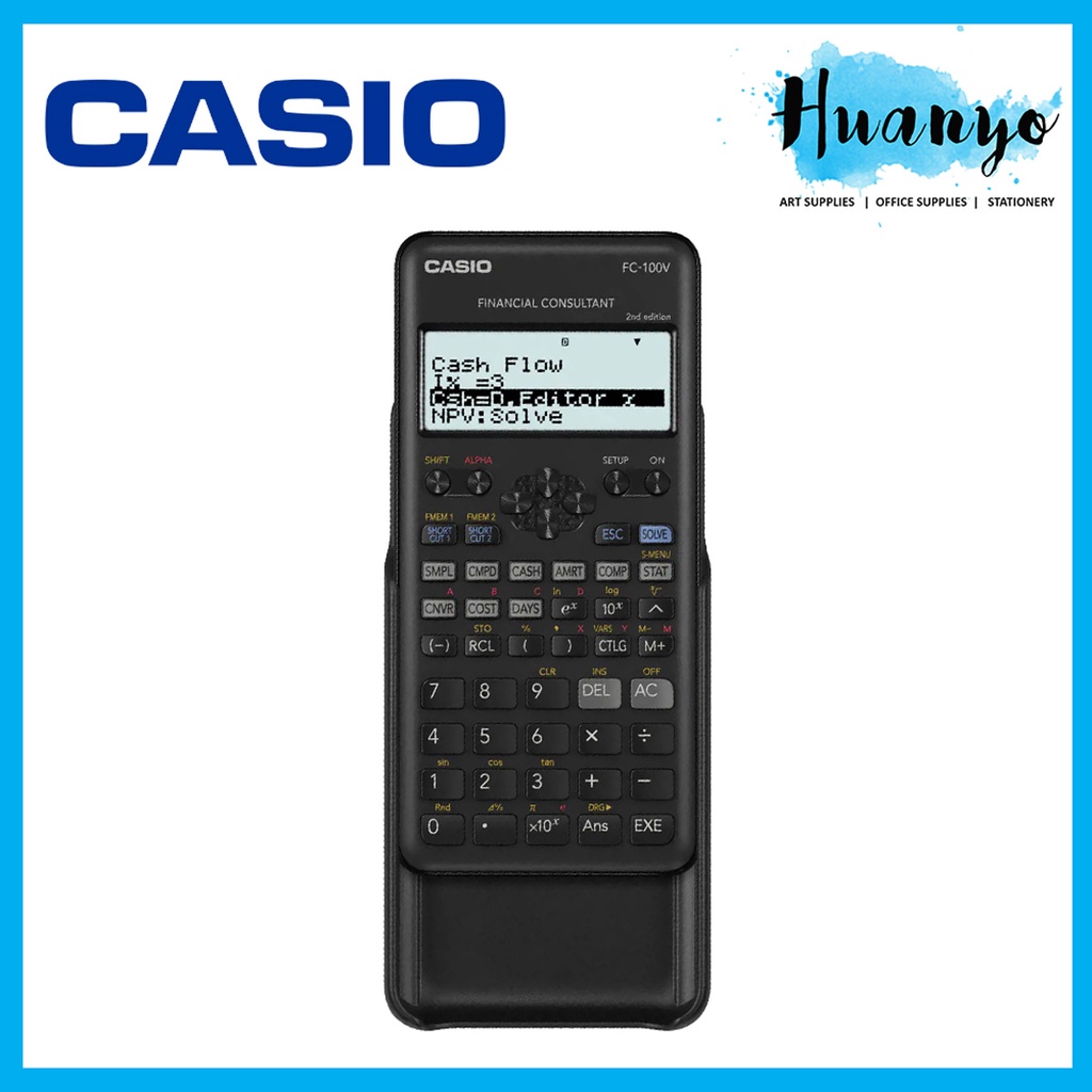 Casio Financial Consultant Calculator FC-100V 2nd Edition For Financial Examinations (4-Line Display)