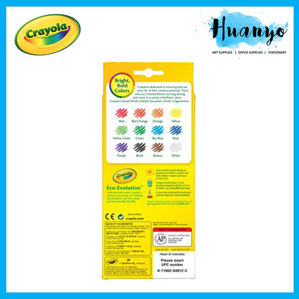 Crayola Non Toxic Colored Pencils Set of 12
