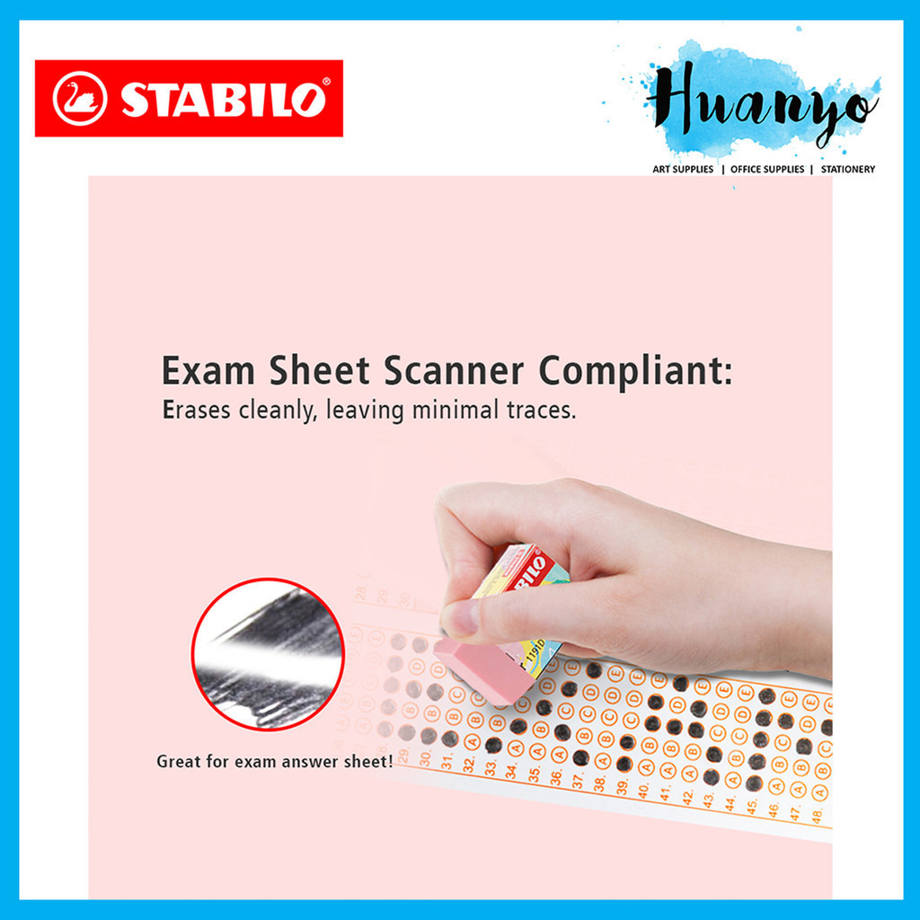 Stabilo Pastel Colour Eraser Exam Grade Value Pack Set of 4 (1191D)