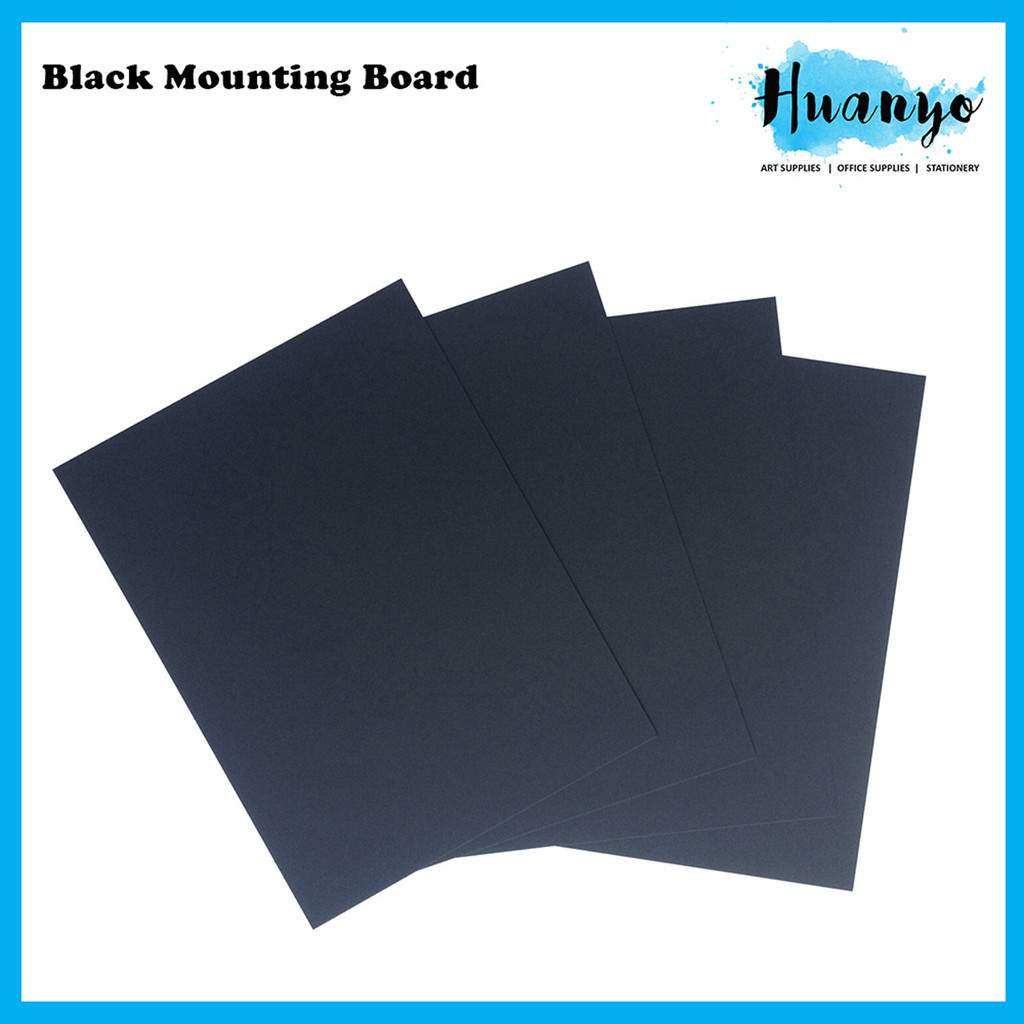 Double Sided Pure Black Mounting Board (A2+ 20 Inch X 30 Inch / 51 CM X 76 CM) Per Pcs [For Modeling]