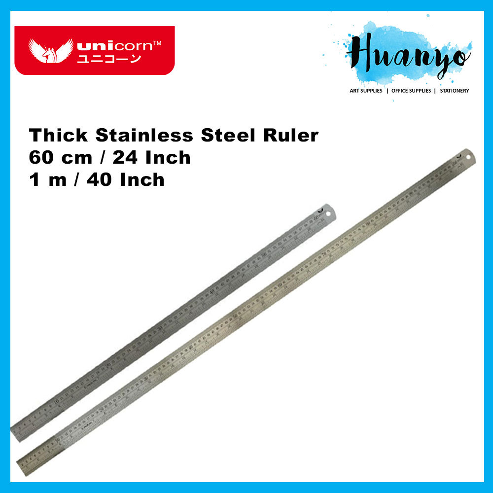 Lexan Ruler Unicorn Stainless Steel Ruler Thick Version 60cm 24