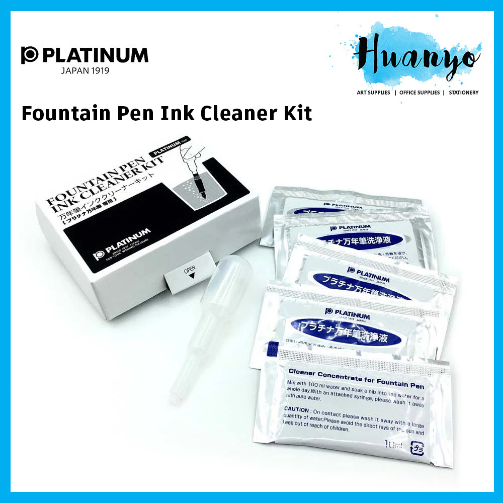 Platinum Fountain Pen Ink Cleaner Kit | Removes Dried Ink | Includes ...