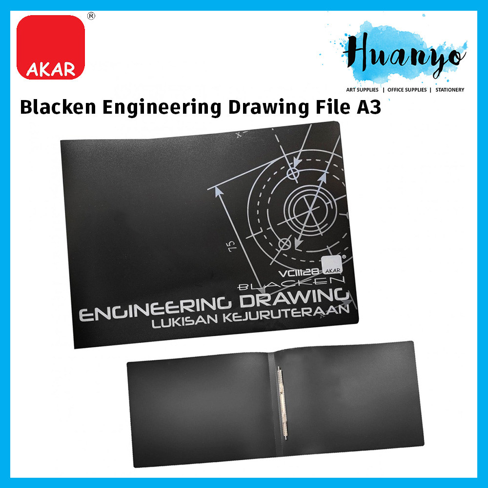 AKAR VC11128 A3 Spring File Blacken Series - Horizontal Refillable ...