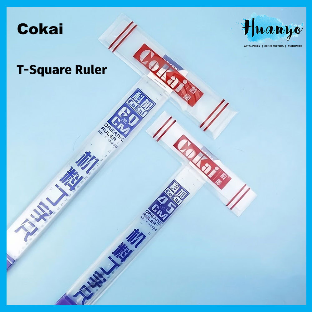 [HUANYO] COKAI Transparent T-Square Drafting Ruler Clear Metric Drawing ...