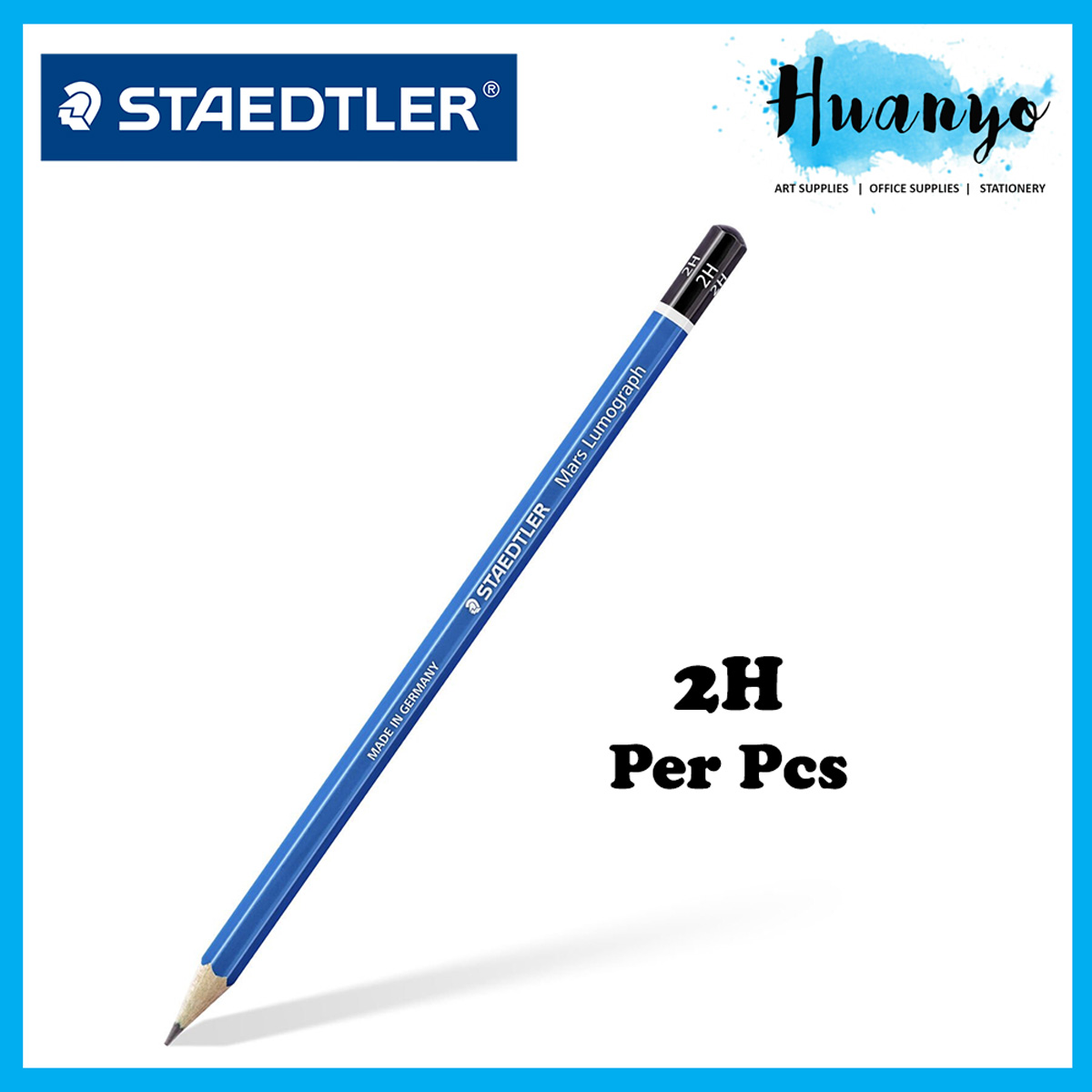 Staedtler Mars Lumograph Drawing Pencil 100 - Per Pcs (2B,3B,4B,5B,6B,7B,8B,9B,10B,11B,12B,B,HB,F,H, 2H,3H,4H,5H,6H,7H,8H,9H,10H)