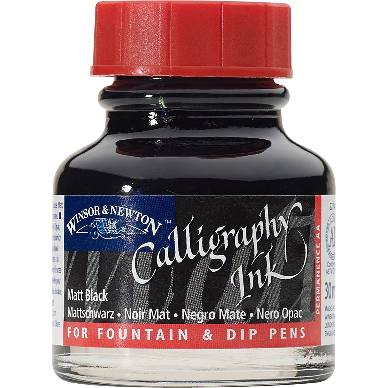 Winsor & Newton Calligraphy Ink - Matt Black (30ml)