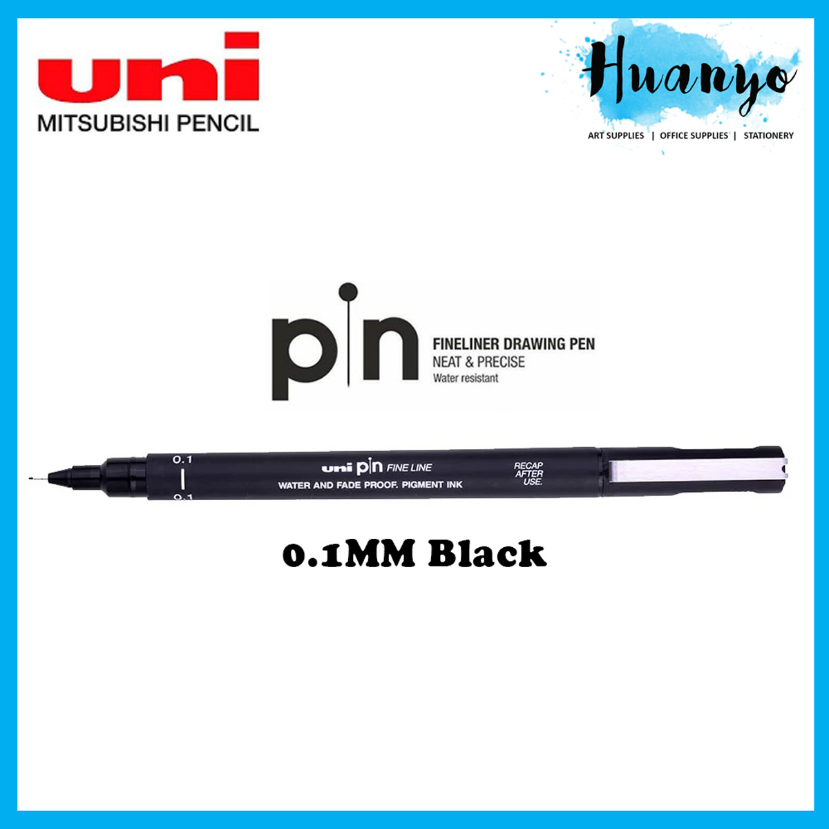 UNI PIN Technical Drawing Sketching Fineliner Pen(0.03MM-1.2MM/Brush Chisel Tip, Black/Sepia Ink)[Per PCS]