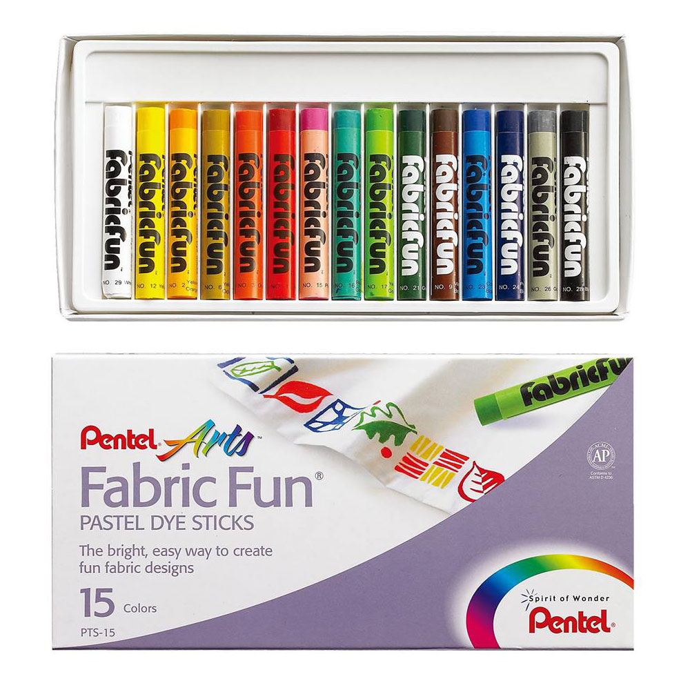 Pentel Fabric Fun Pastel Dye Sticks (Colours of 15)