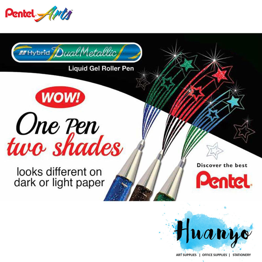 Pentel Hybrid Dual Metallic Gel Pen (Silver)