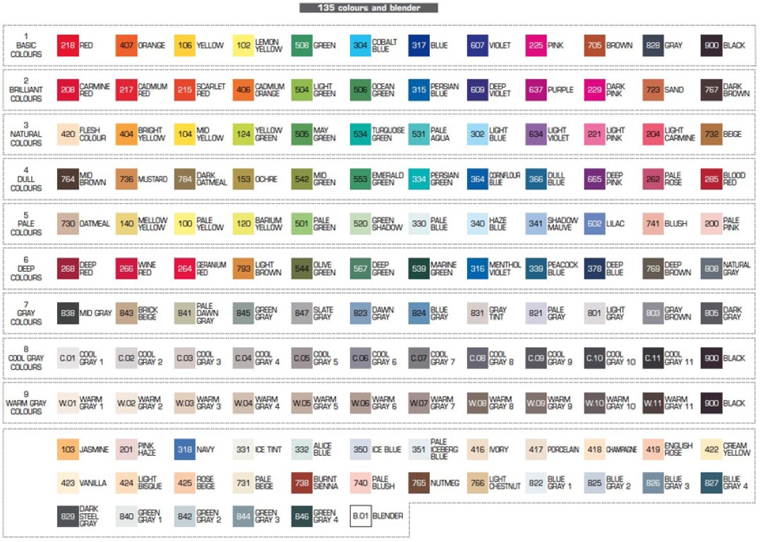 Zig Kurecolor Twin Color Marker Set (12 Basic Colors) KC1100/12B1